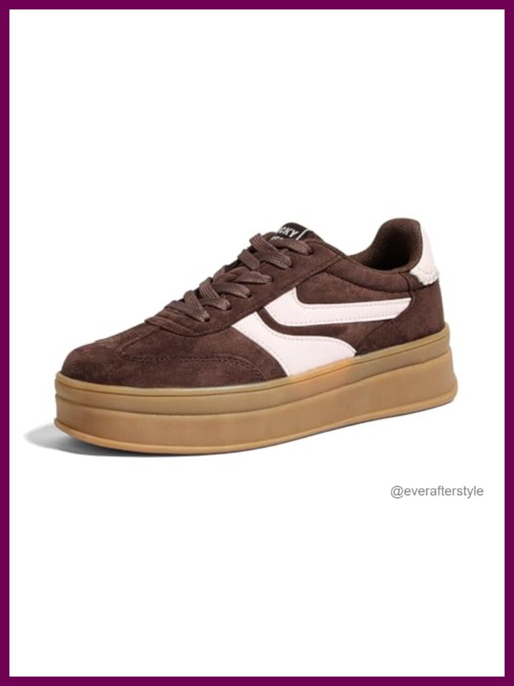 Platform Thick Gum Sole Fashion Sneakers with Suede and Mesh, Memory Foam